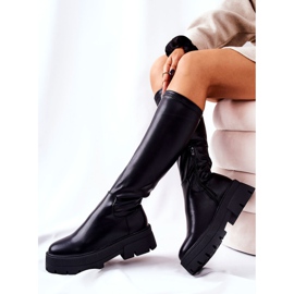 FJ1 Mustat Hemeran korkeat saappaat 2