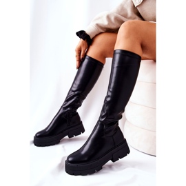 FJ1 Mustat Hemeran korkeat saappaat 1