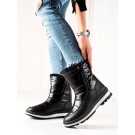 TRENDI Klassiset lumisaappaat vetoketjulla musta 2