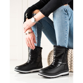 TRENDI Klassiset lumisaappaat vetoketjulla musta 1