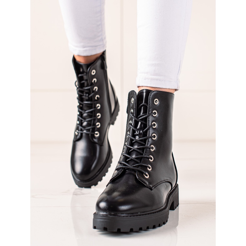 Bestelle Classic Trappers koristeellisella vetoketjulla musta 1