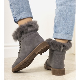 Harmaa LeBatelier naisten eristetty saappaat 1