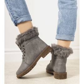 Harmaa LeBatelier naisten eristetty saappaat 1