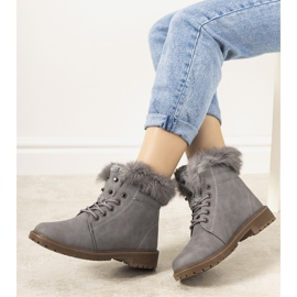 Harmaa LeBatelier naisten eristetty saappaat 2