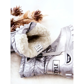 PJ2 Lasten lämpimät lumisaappaat hopeisella Cleome-vetoketjulla hopea 1