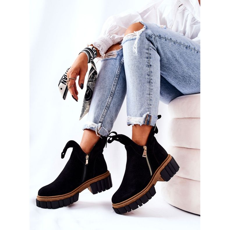 PA2 Mustat Cadence lämpimät saappaat vetoketjulla 2