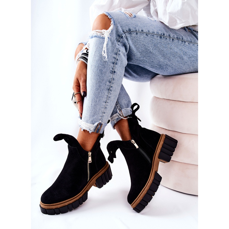 PA2 Mustat Cadence lämpimät saappaat vetoketjulla 1