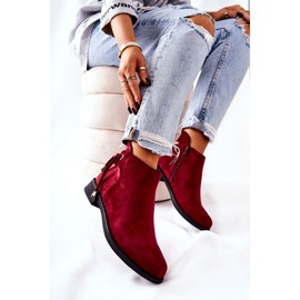 Naisten saappaat Suede Burgundy Numbero klaretti punainen 1