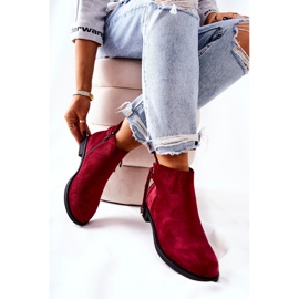 Naisten saappaat Suede Burgundy Numbero klaretti punainen 2