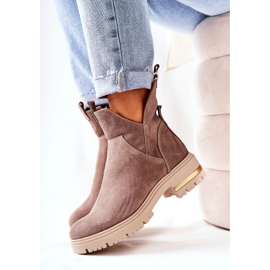 PA2 Lämpimät Saappaat Leikkauksella Cappucino Tanya beige 1