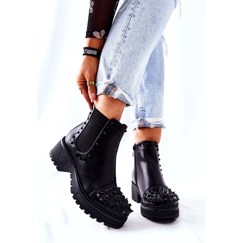 PG1 Mustat Comonis Jodhpur -saappaat suihkuilla 5