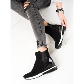 W. Potocki Saappaat Wedge Potockissa musta 1