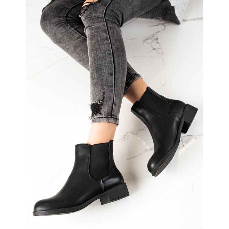 TRENDI Klassiset Chelsea -saappaat musta 1