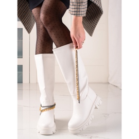 Seastar Muoti ketjutetut saappaat valkoinen 1