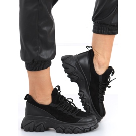 Huggy Black korkeapohjaiset urheilukengät musta 1