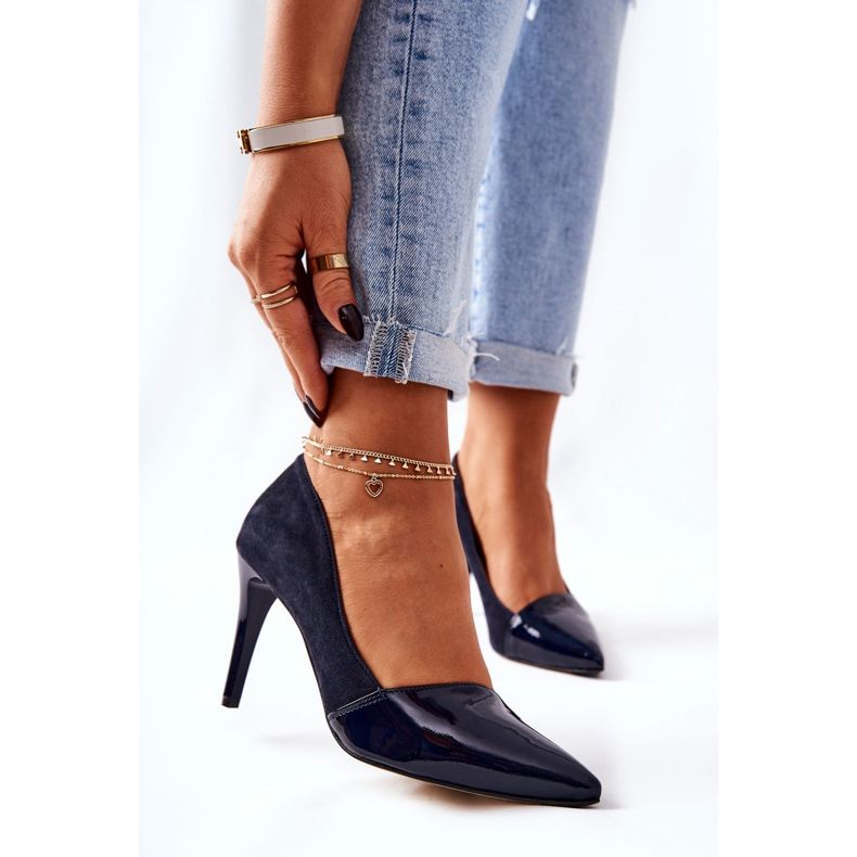 Nahkainen Monnari 0170-013 Navy Heels tummansininen 1