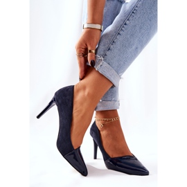 Nahkainen Monnari 0170-013 Navy Heels tummansininen 2