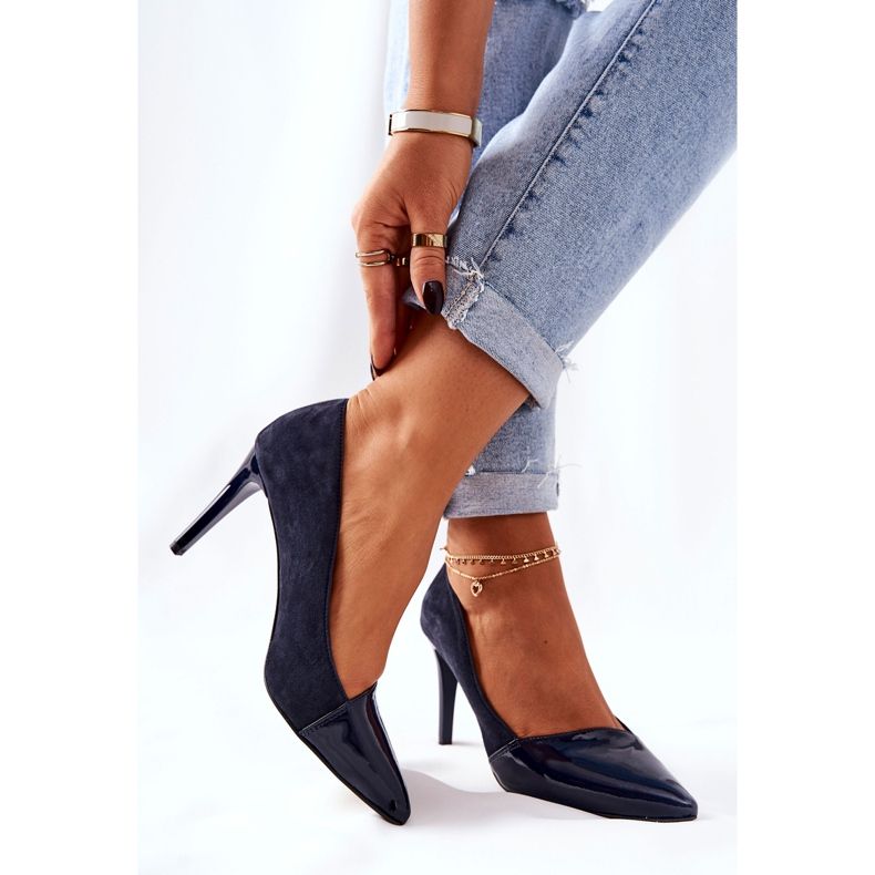 Nahkainen Monnari 0170-013 Navy Heels tummansininen 2