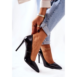 Lakatut korkokengät Spitz Monnari 0220-020 Black musta 2