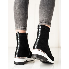 Goodin Nahkaiset kiila saappaat musta 2