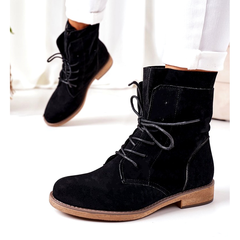 PS1 Mustat Violetta -mustat saappaat, joissa on kaksinkertaiset päälliset 1