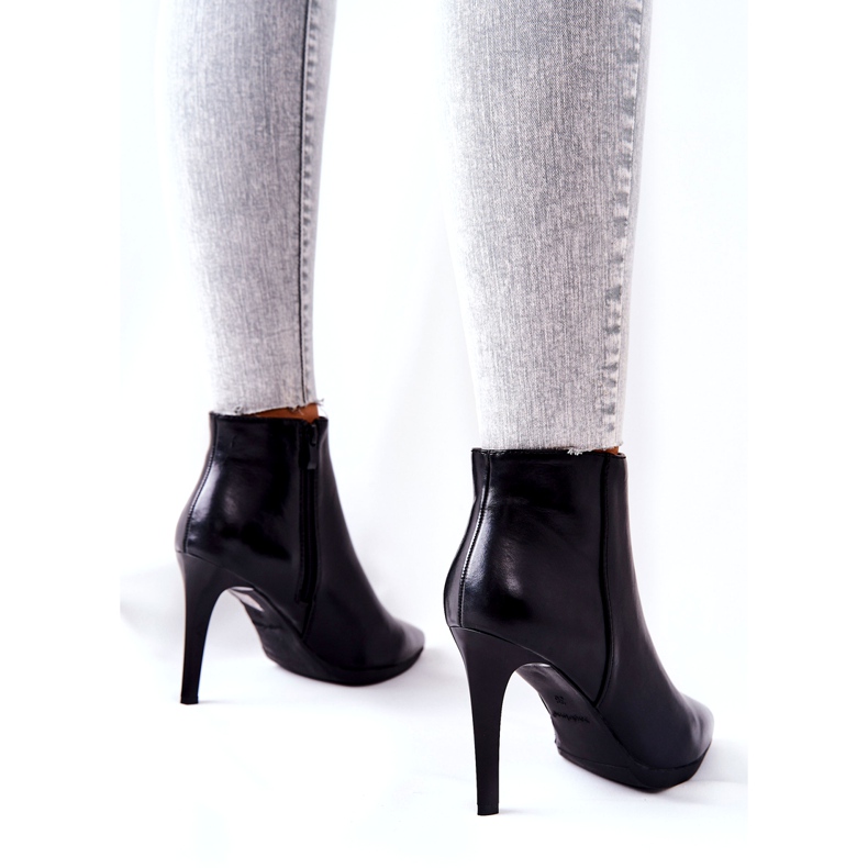 Naisten saappaat korkokenkiä Sergio Leone BT501 musta 1