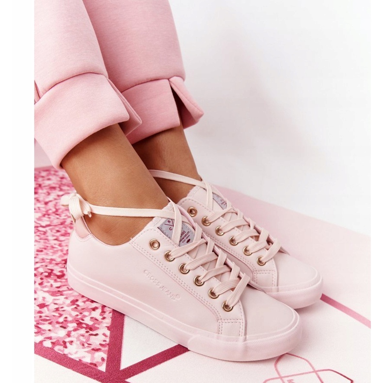 Big Star Naisten Eco-Nahka Lenkkarit Cross Farkut HH2R4004C Vaaleanpunainen 6