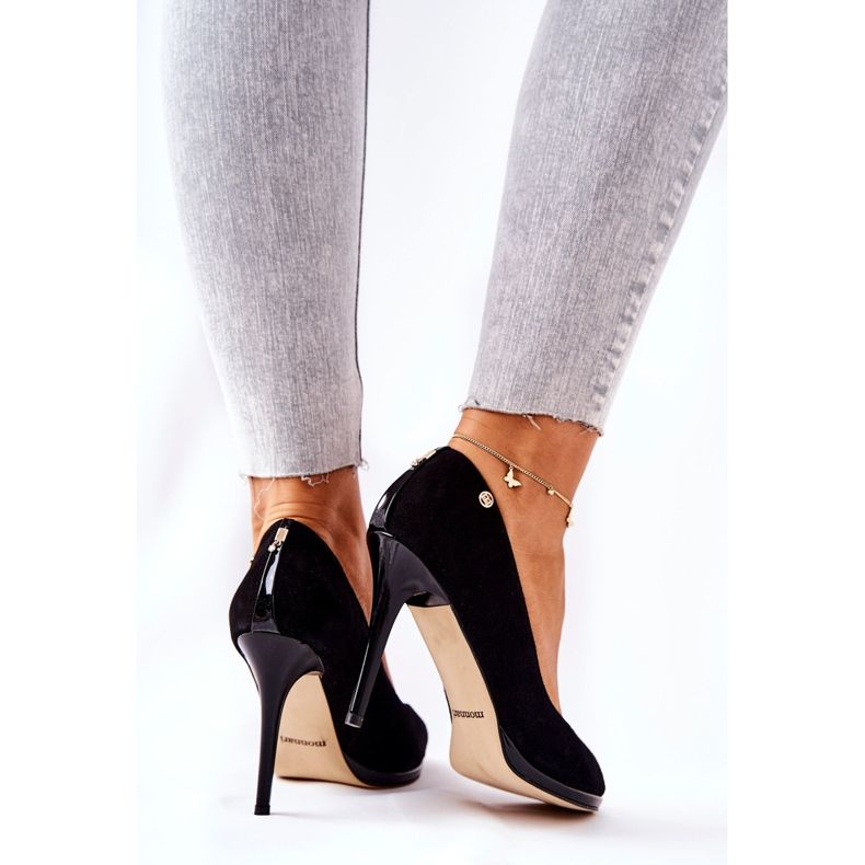 Suede Monnari 0490-020 Mustat korkokengät 1