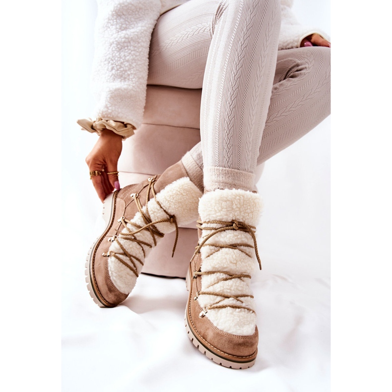 Lämpimät saappaat Trappers Beige Jiliana 2