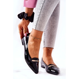 Lakattua nahkaa Monnari Ballerinat 0160-020 Musta 1