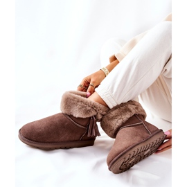 FS1 Mukluki Lämpimät lumisaappaat Fringes Brown Sorella ruskea 1