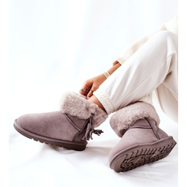 FS1 Mukluki Lämpimät lumisaappaat Fringe Grey Sorella harmaa 1