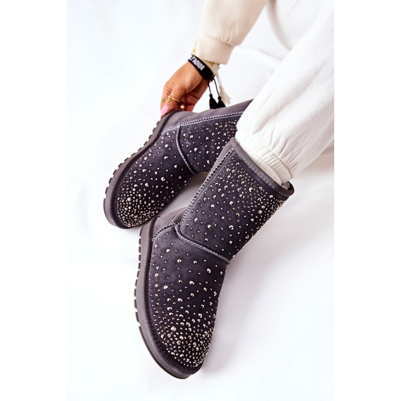 Lämmin Mukluki Jets Grey Mariellan kanssa hopea 1