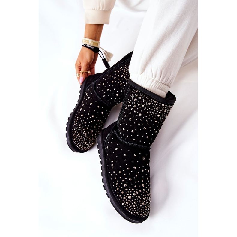 Lämmin Mukluki Jets Black Mariellan kanssa musta 1