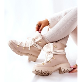 Lewski Shoes Nahkasaappaat Trappers Tied Lewski Vaalea beige 3116 2