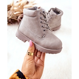 FR1 Lasten Trappers Saappaat vetoketjulla Harmaa Dexter 2