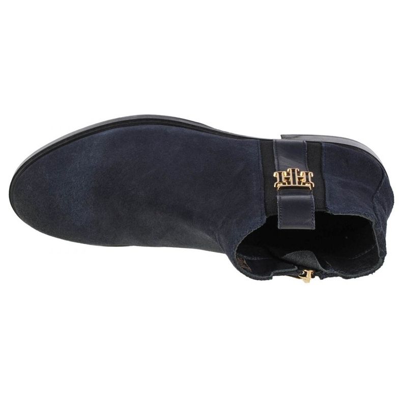 Tommy Hilfiger Interlock mokkanahka, litteä kenkä W FW0FW05184-DW5 laivastonsininen 2