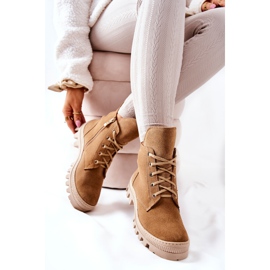 PF1 Lämpimät mokkanahkasaappaat Camel Annabeth beige 1