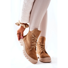 PF1 Lämpimät mokkanahkasaappaat Camel Annabeth beige 2