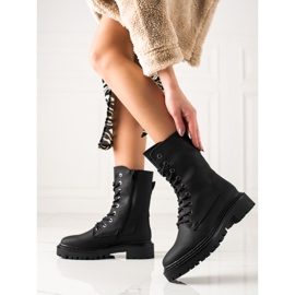 Erynn Classic Black Lace-up Workers musta 1