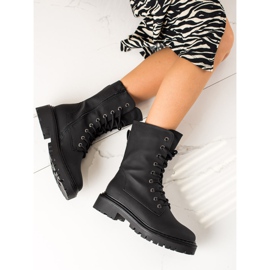 Erynn Classic Black Lace-up Workers musta 2