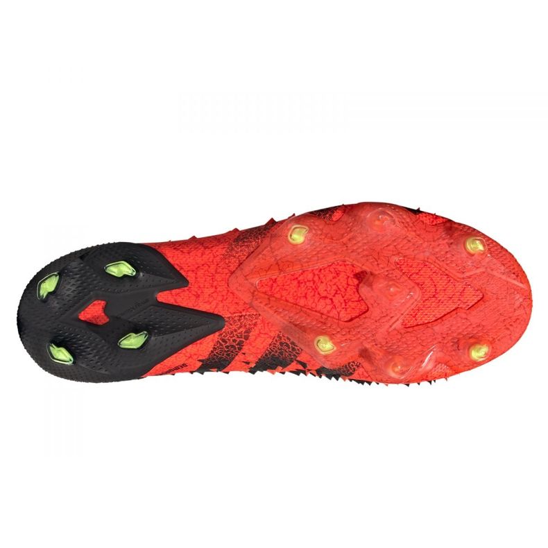 Adidas Predator Freak + Fg M FY6238 jalkapallokengät appelsiinit ja punaiset 2