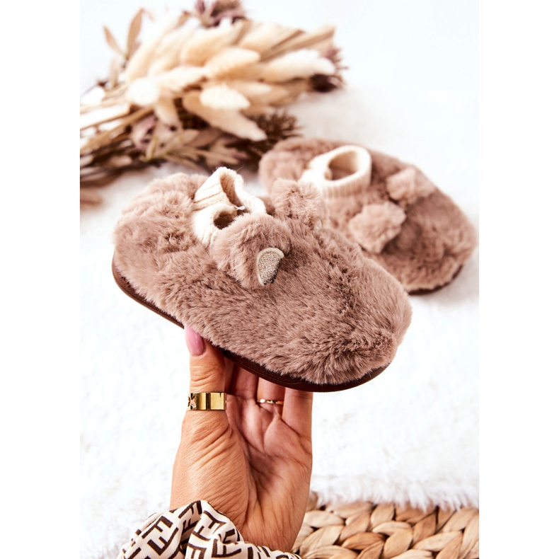 WJ1 Lämpimät tossut ruskealla ruskealla Dessillä beige 2