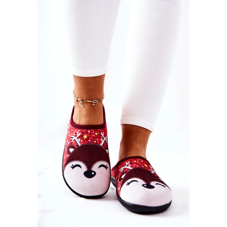 WJ1 Lämpimät poron tossut Red Taffy punainen monivärinen 1