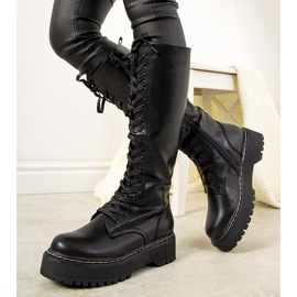 Patinon mustat eristetyt naisten saappaat 2