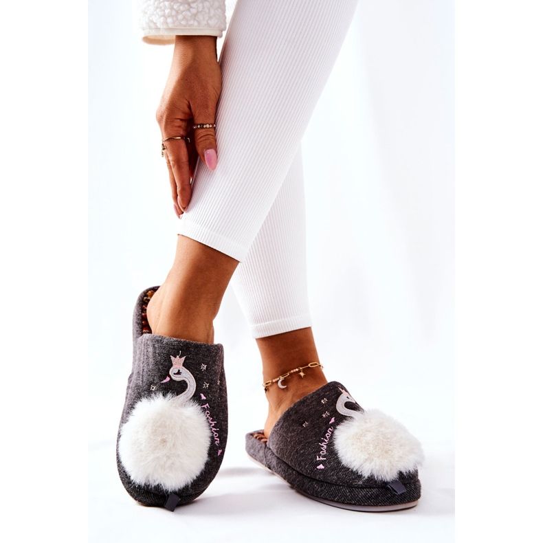 Lämpimät tossut Grey Reyn joutsen harmaa 2