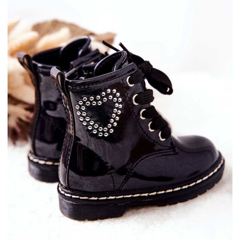 WT1 Lasten lakatut saappaat kiiltävä laivastonsininen 1