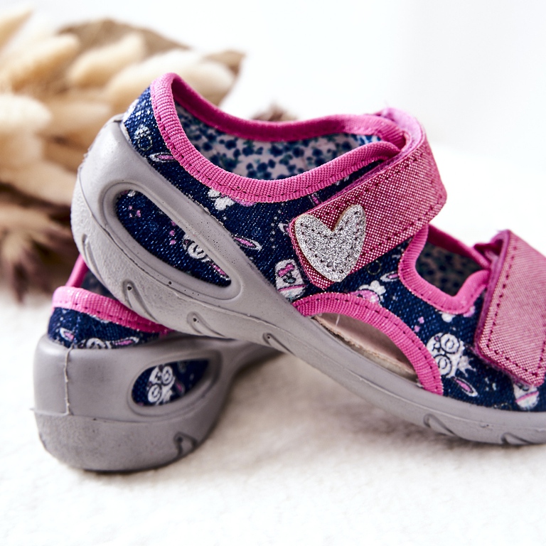 BEFADO S.A. Befado-sandaalit tarranauhalla 065X151 laivastonsininen-vaaleanpunainen 1