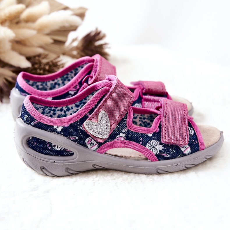 BEFADO S.A. Befado-sandaalit tarranauhalla 065X151 laivastonsininen-vaaleanpunainen 2