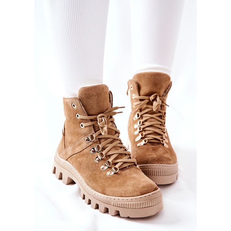 PF1 Lämpimät mokkanahkasaappaat beige Sandstorm ruskea 1